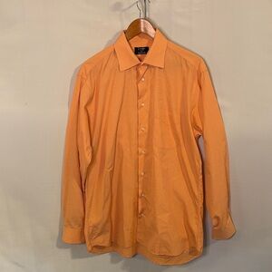 Gitman Brothers Orange Button Up Dress Shirt size 16 35